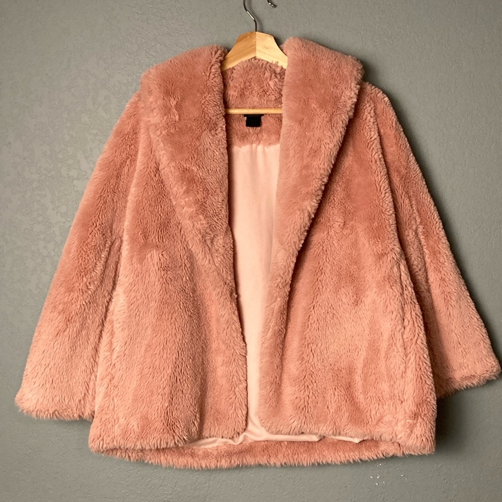 Natori Teddy Bear Coat ~ Size Large ~ Blush Pink